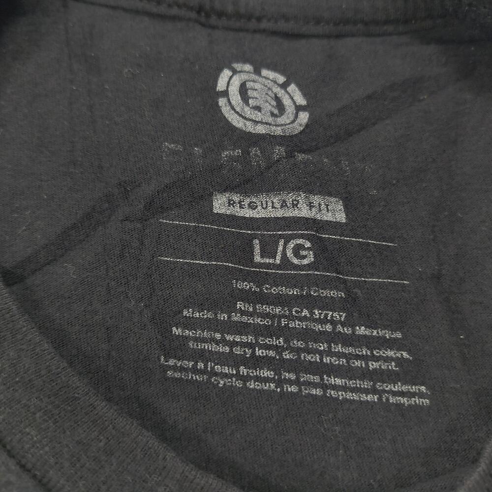 Element Skateboarding Wind Water Fire Earth Crew Neck T-Shirt Mens Size L Black - Picture 3 of 8